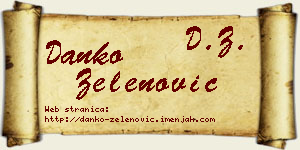 Danko Zelenović vizit kartica